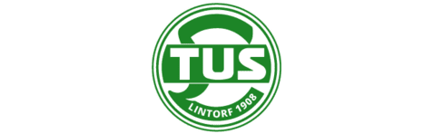 Logo des TuS Lintorf 1908 in grün-weiß mit geschwungener Schrift und kreisförmigem Design.